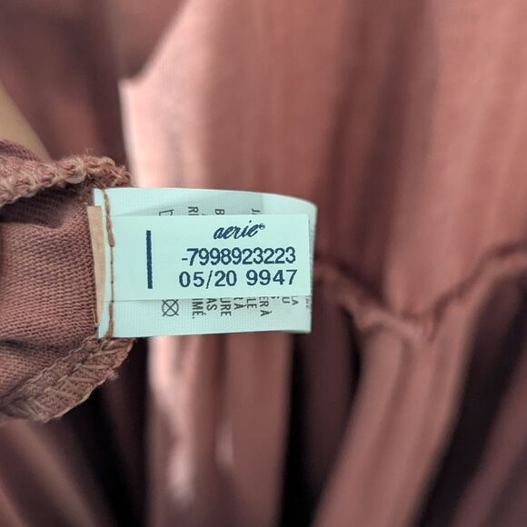 Aerie Stretch Jersey Knit Tiered Boho Maxi Sleeveless Sundress Dress Size Small - Picture 7 of 7